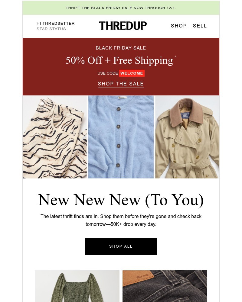 Screenshot of email sent to a Mercari Registered user