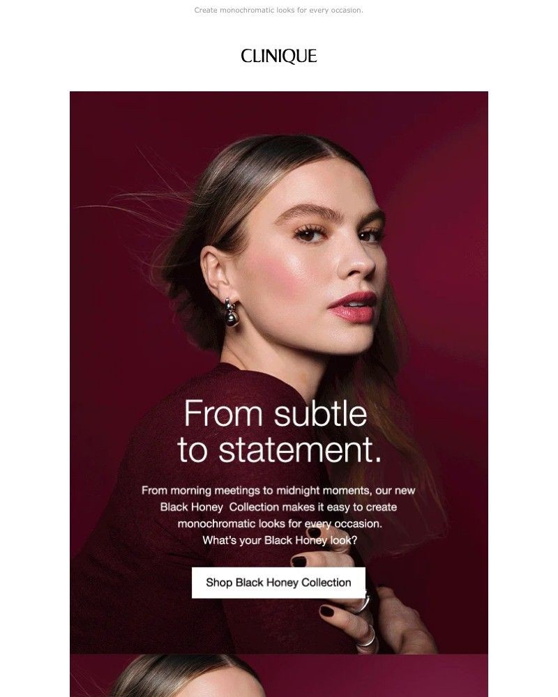 Screenshot of email sent to a Clinique Newsletter subscriber