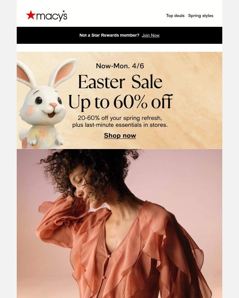 Screenshot of email sent to a Macy's Cart abandoner