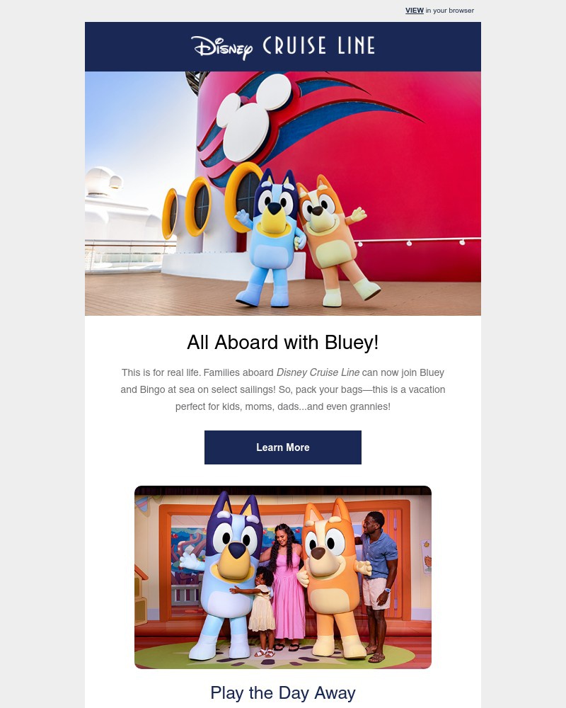Screenshot of email sent to a Walt Disney World Resort Registered user