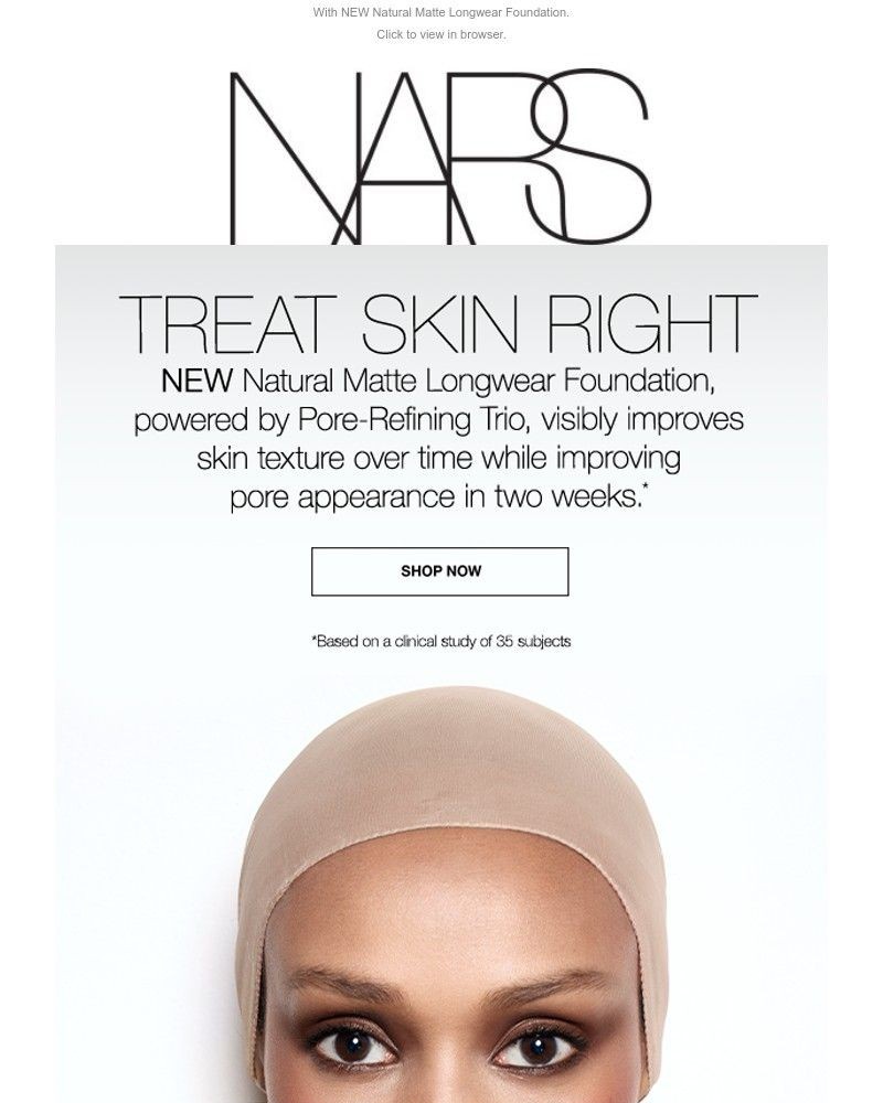 Screenshot of email sent to a Nars Cosmetics Newsletter subscriber