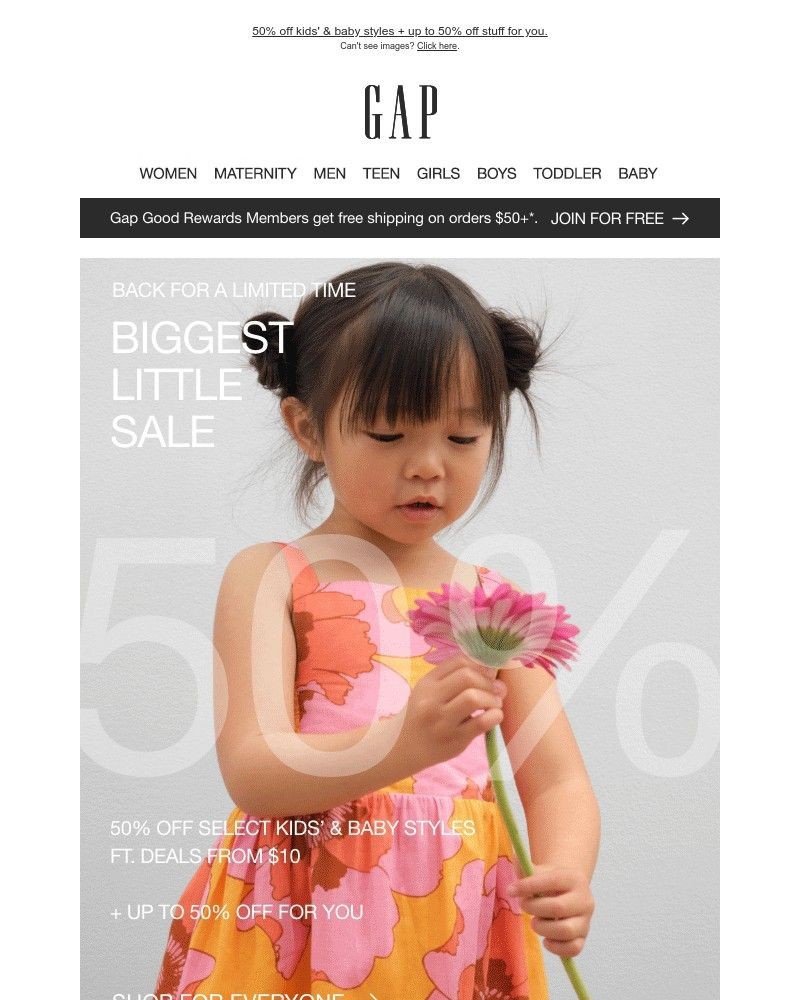 Screenshot of email with subject /media/emails/bonus-sale-50-off-for-your-kiddos-deals-for-you-10558c-cropped-57182108.jpg