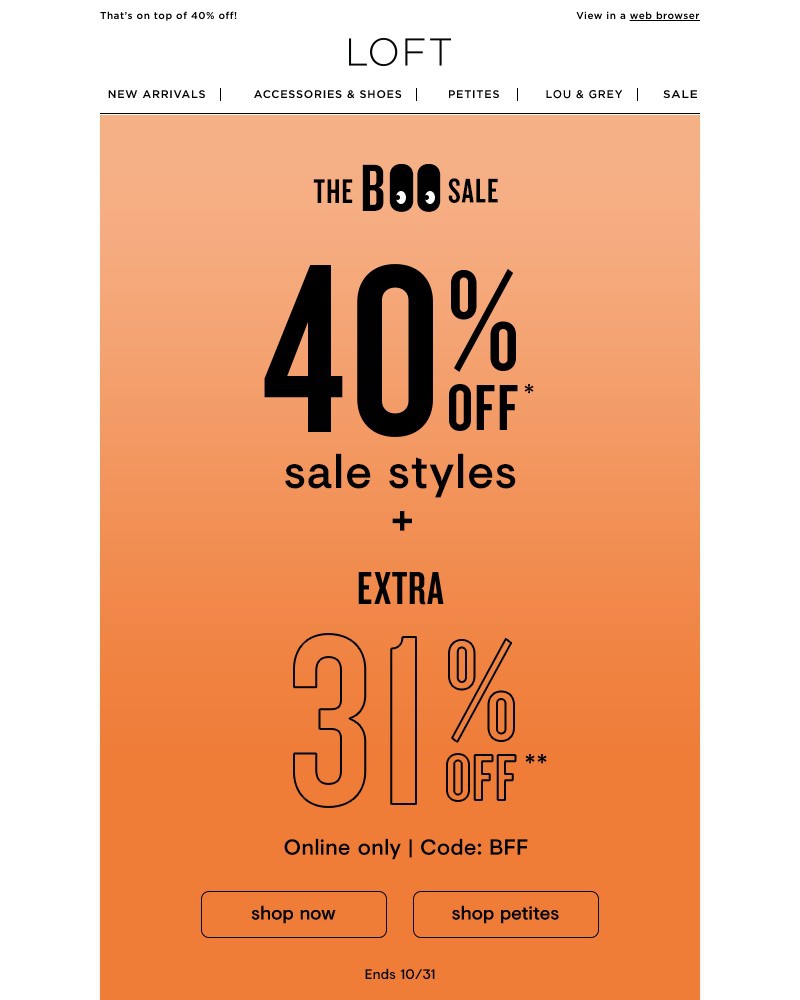 Screenshot of email with subject /media/emails/boo-extra-31-off-sale-starts-now-64e31a-cropped-e48d2f30.jpg
