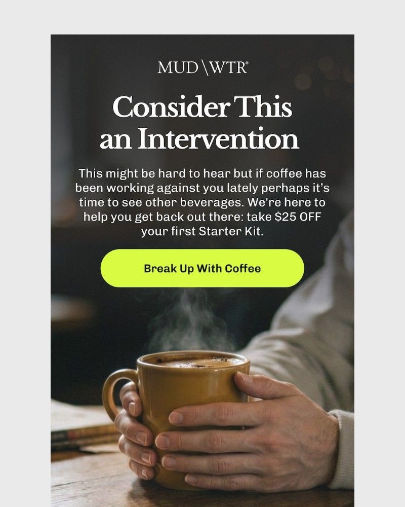 Screenshot of email sent to a MUD/WTR Newsletter subscriber