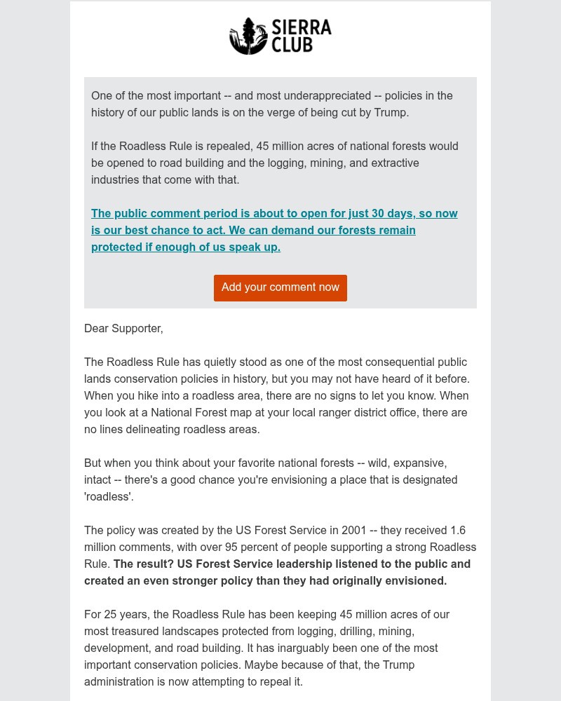 Screenshot of email with subject /media/emails/breaking-45-million-acres-of-national-forests-at-risk-9e5447-cropped-e4104e18.jpg