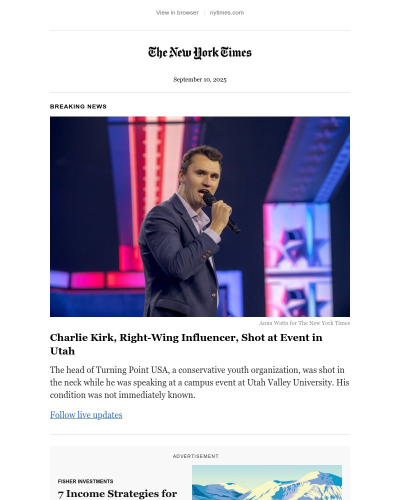 Screenshot of email with subject /media/emails/breaking-news-charlie-kirk-right-wing-influencer-shot-at-utah-event-647b63-croppe_fg2MZCF.jpg