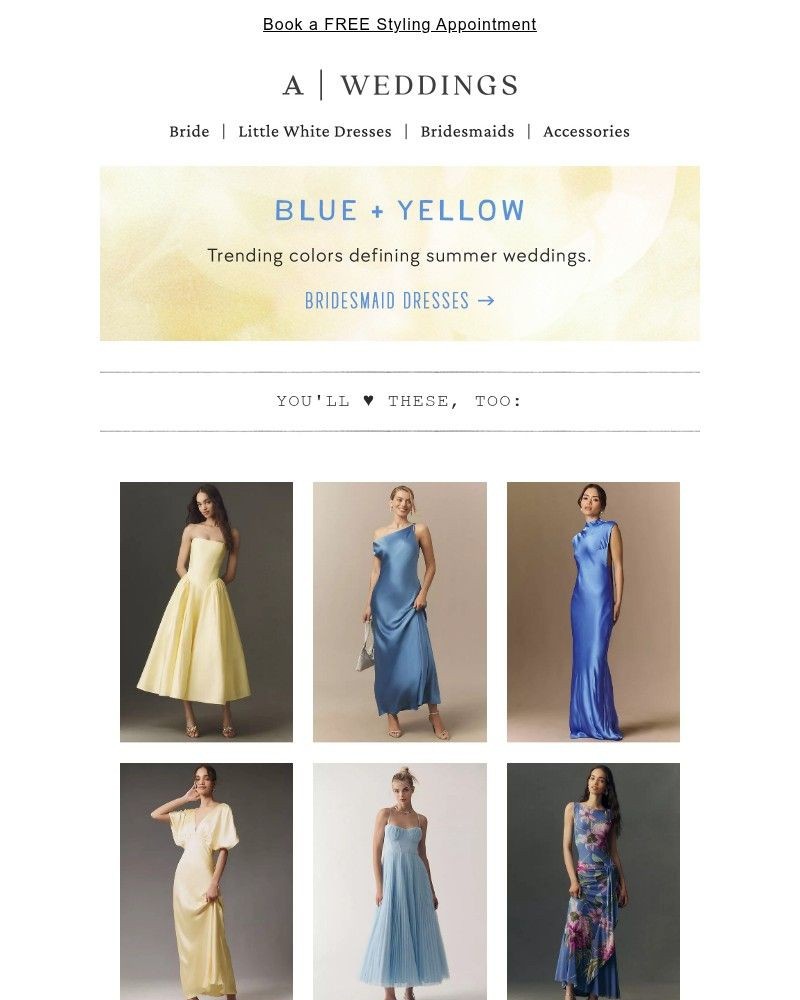 Screenshot of email sent to a Anthropologie Newsletter subscriber