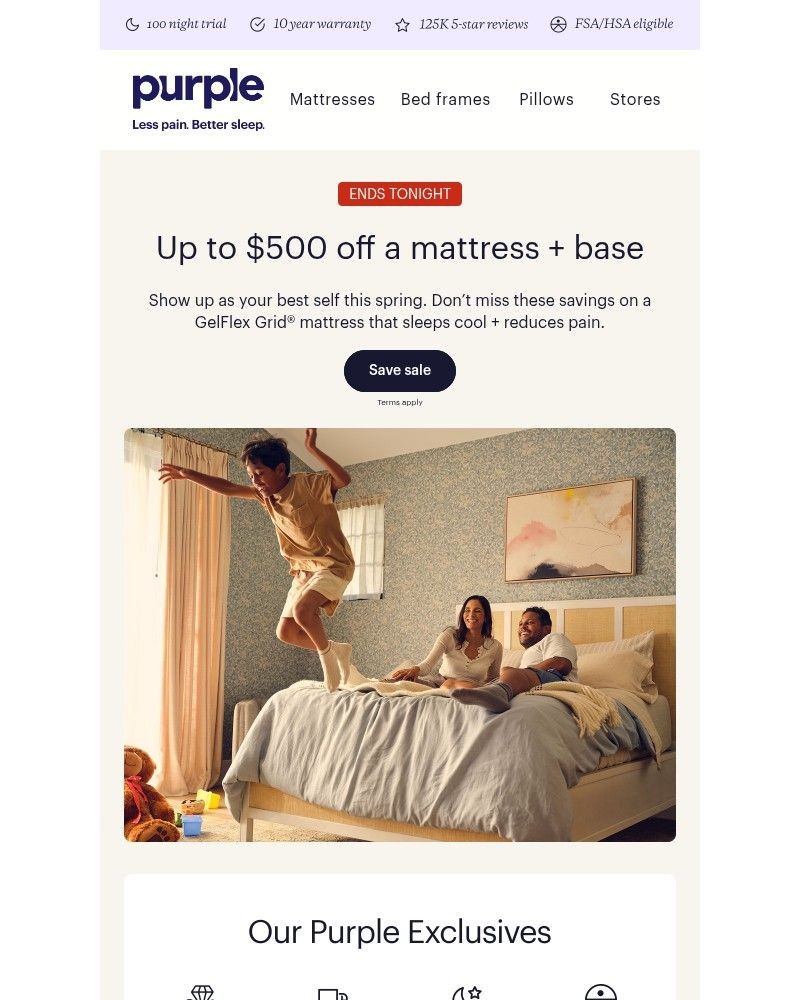 Screenshot of email sent to a Purple Cart abandoner