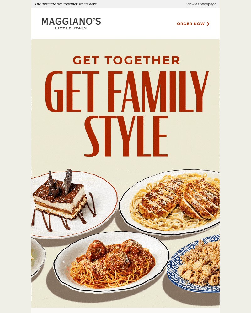 Screenshot of email sent to a Maggiano’s Little Italy Newsletter subscriber