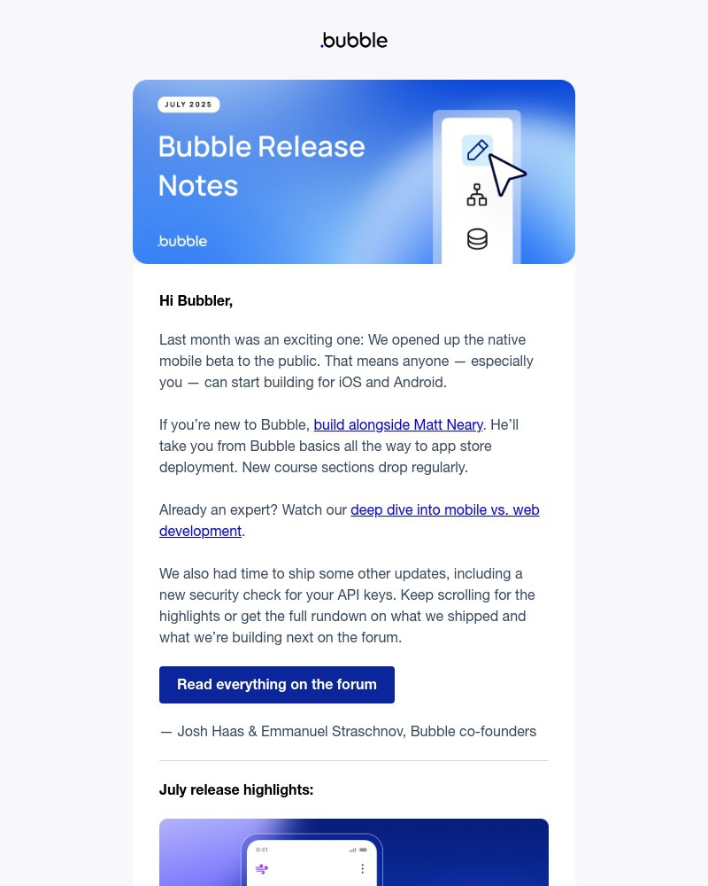 Screenshot of email with subject /media/emails/bubble-release-notes-july-25-d1c8d8-cropped-d174dd75.jpg