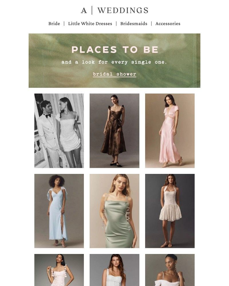 Screenshot of email sent to a Anthropologie Newsletter subscriber