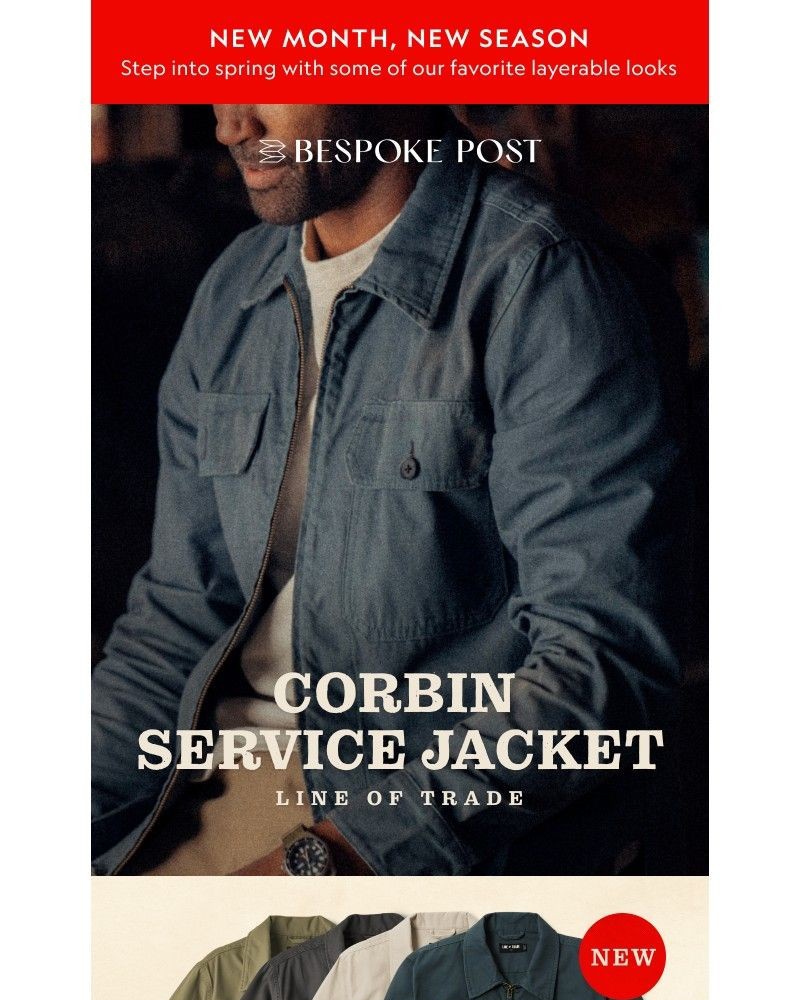 Screenshot of email sent to a Bespoke Post Newsletter subscriber