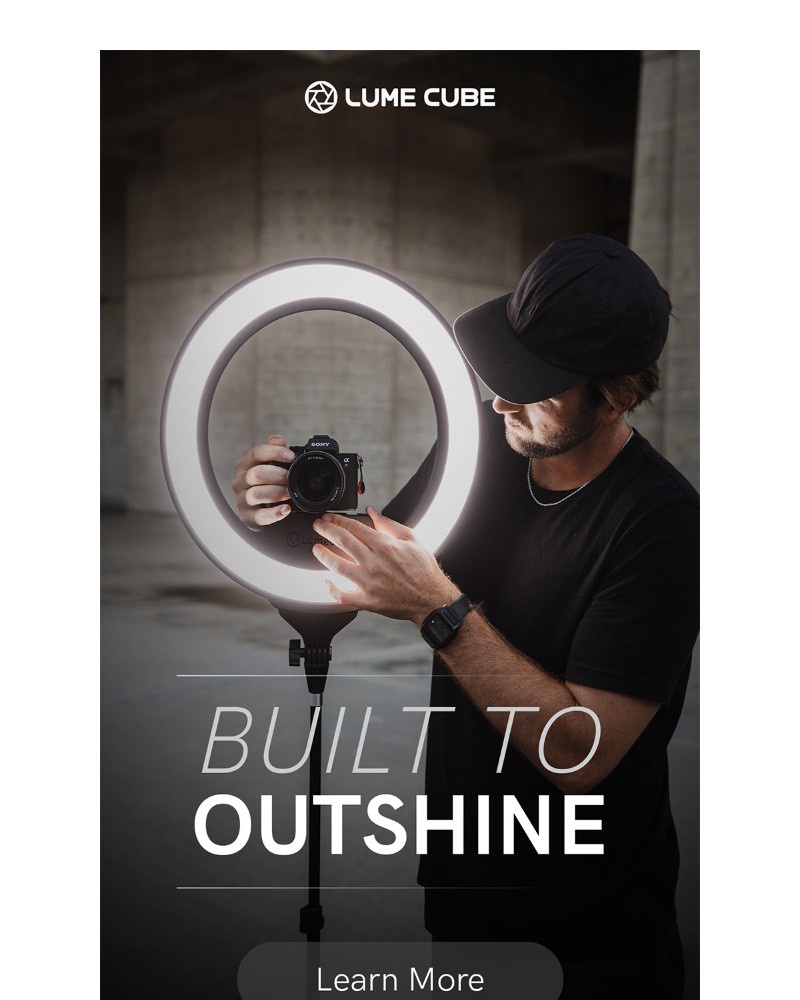 Screenshot of email sent to a Lume Cube Newsletter subscriber