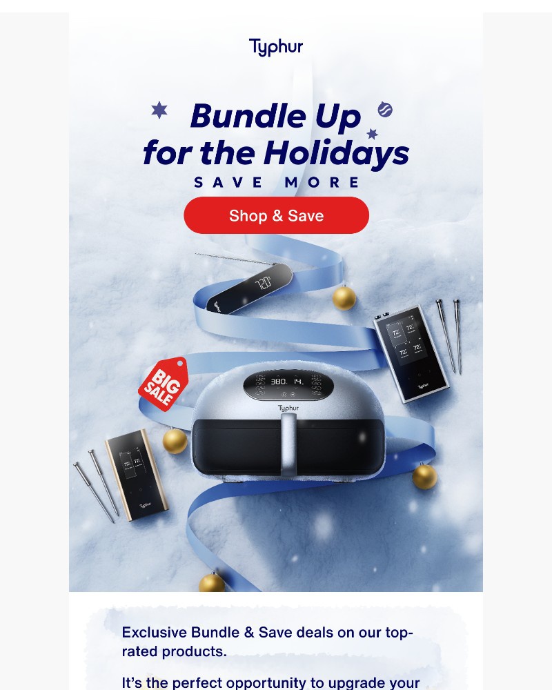 Screenshot of email sent to a Typhur Newsletter subscriber