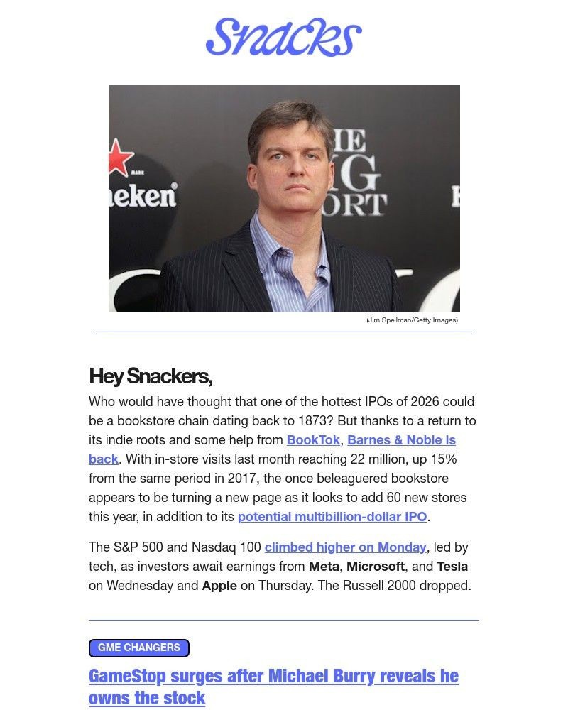 Screenshot of email sent to a Robinhood Registered user