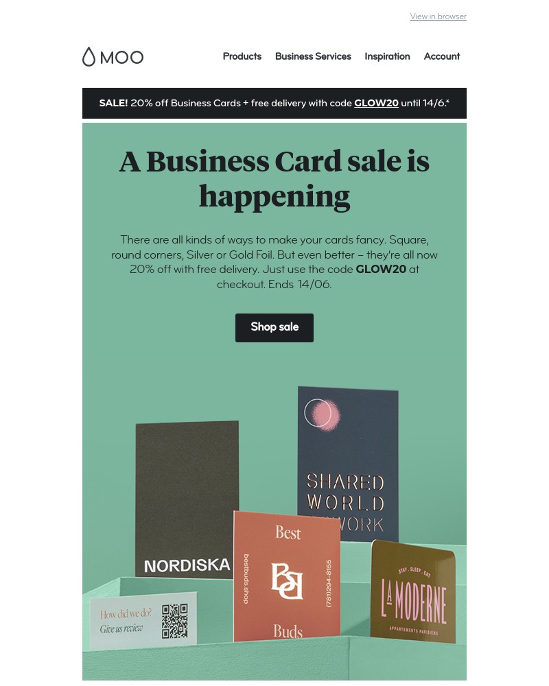 Screenshot of email with subject /media/emails/business-cards-20-off-free-delivery-f25e9d-cropped-05e4528b.jpg