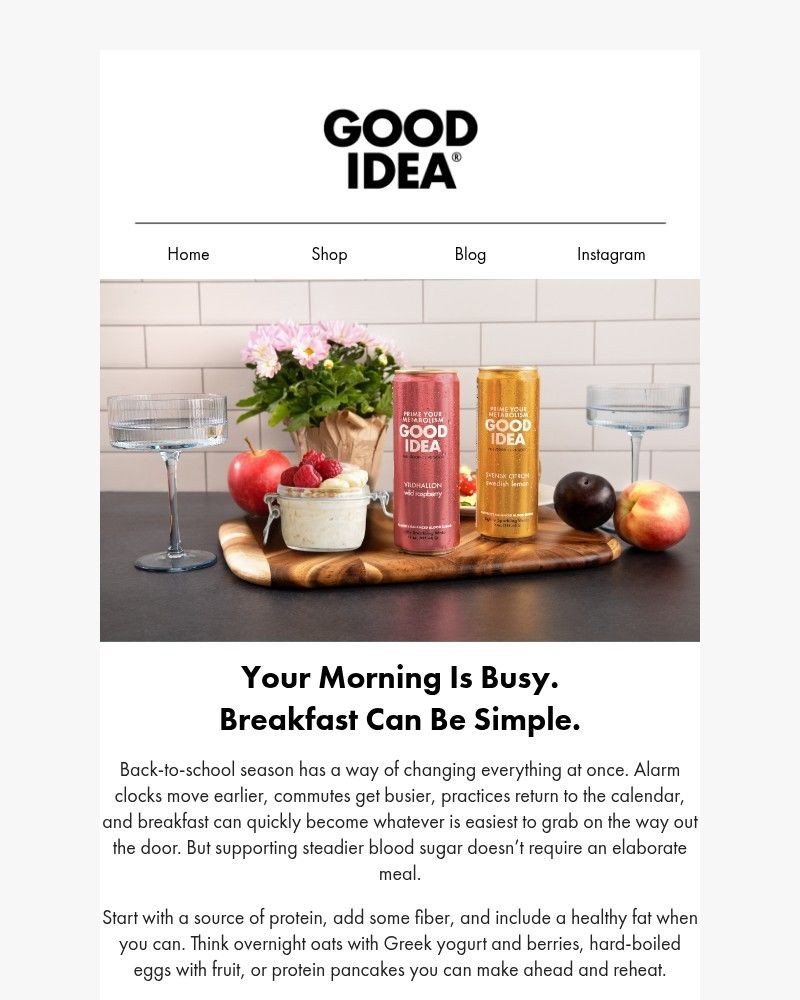 Screenshot of email sent to a Good Idea Newsletter subscriber