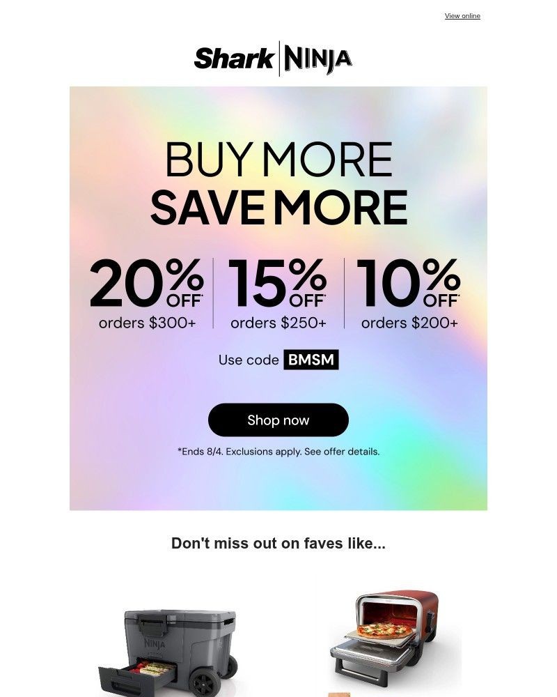 Screenshot of email sent to a Shark Newsletter subscriber