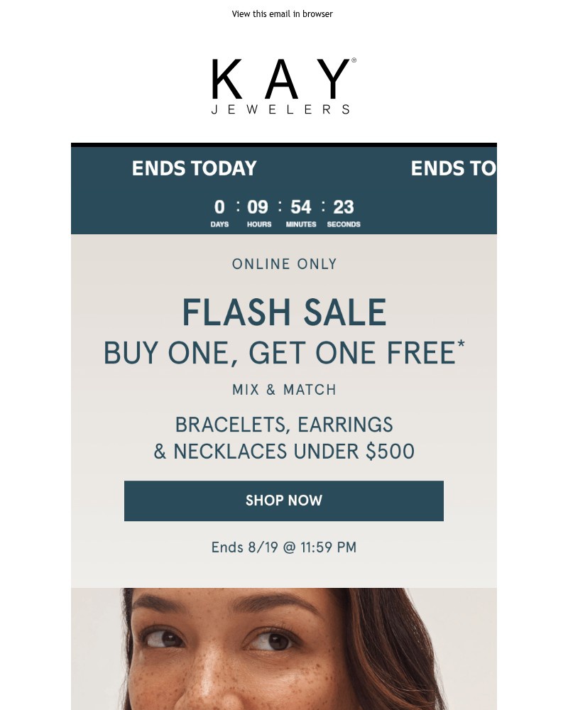 Screenshot of email sent to a Kay Newsletter subscriber