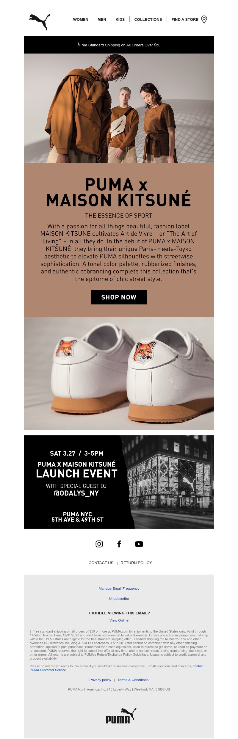 Email sent Puma to a subscriber