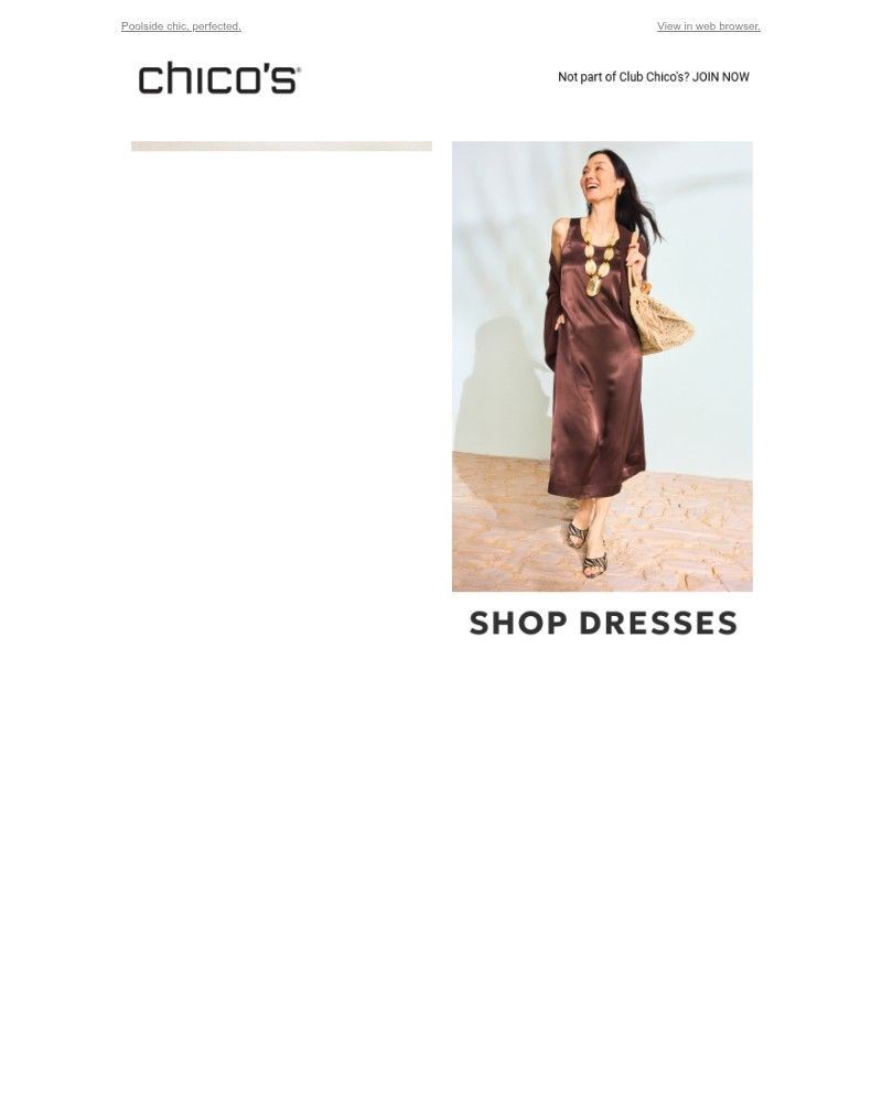 Screenshot of email sent to a Chico’s Newsletter subscriber