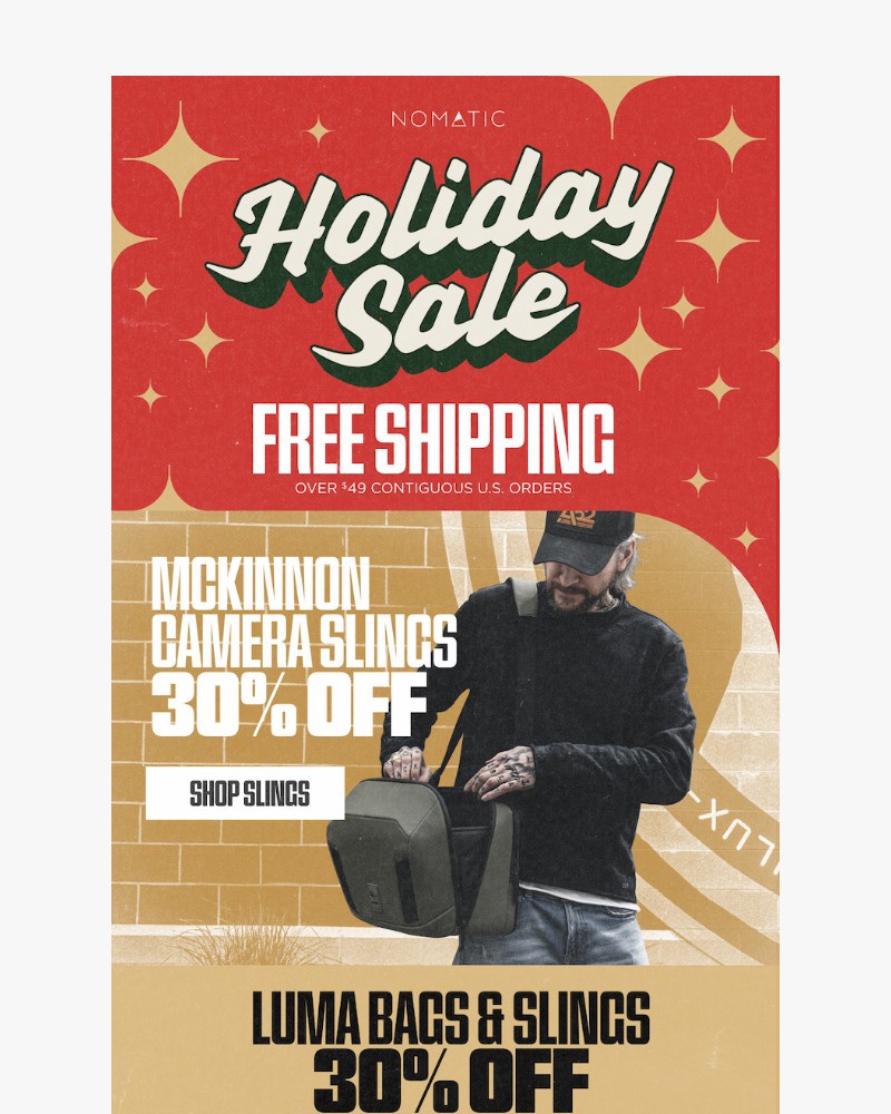 Screenshot of email sent to a Nomatic Newsletter subscriber