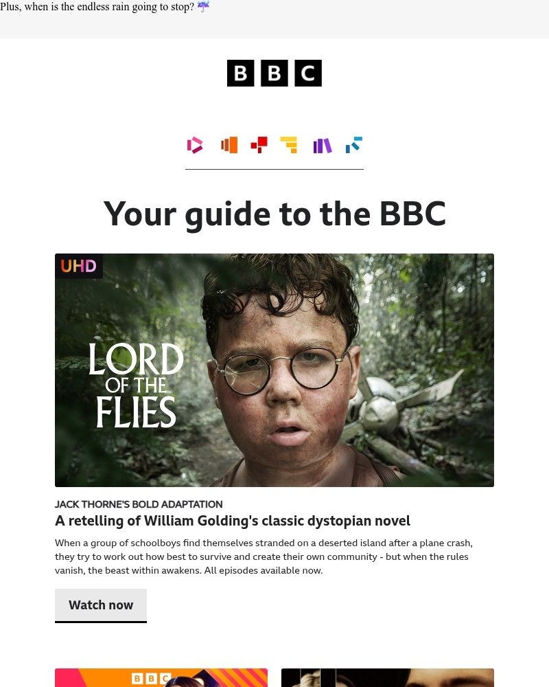 Screenshot of email sent to a BBC iPlayer Registered user