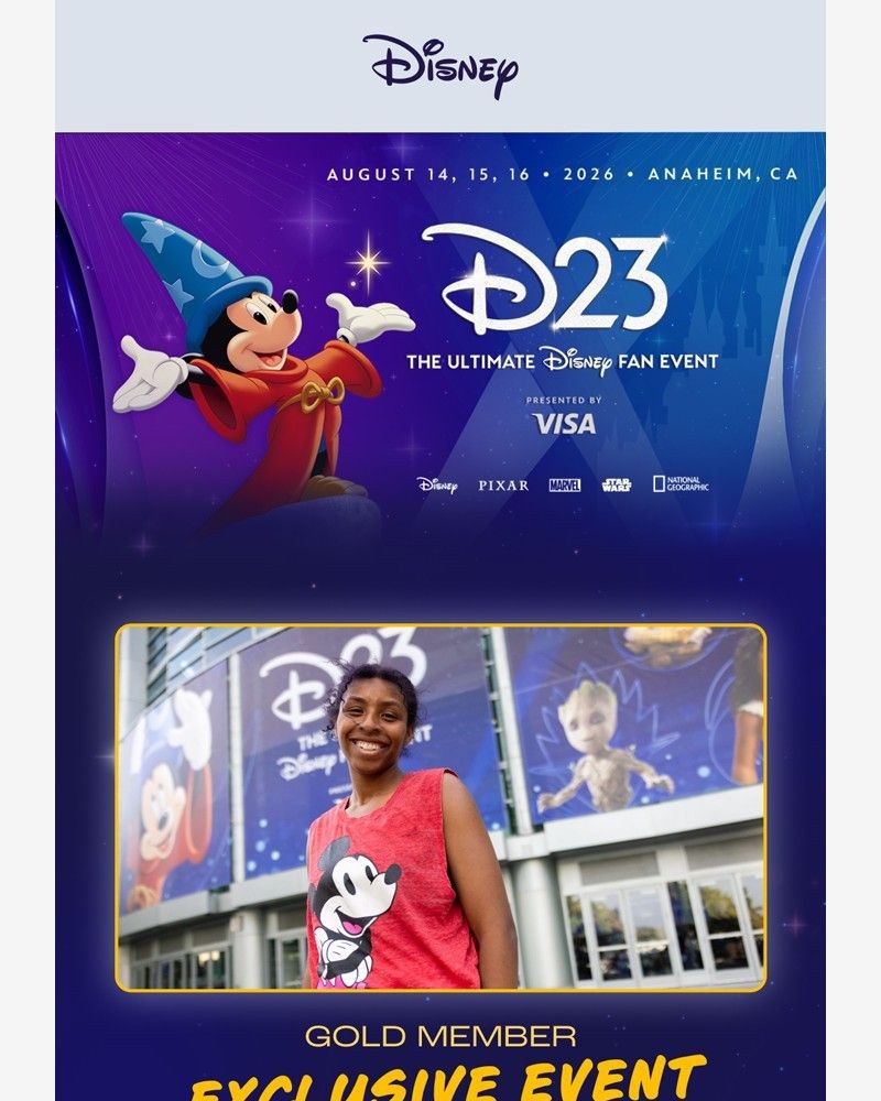 Screenshot of email sent to a Walt Disney World Resort Registered user