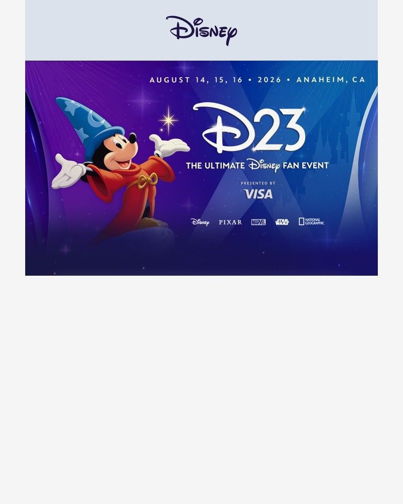 Screenshot of email sent to a Disney Cruise Line Registered user