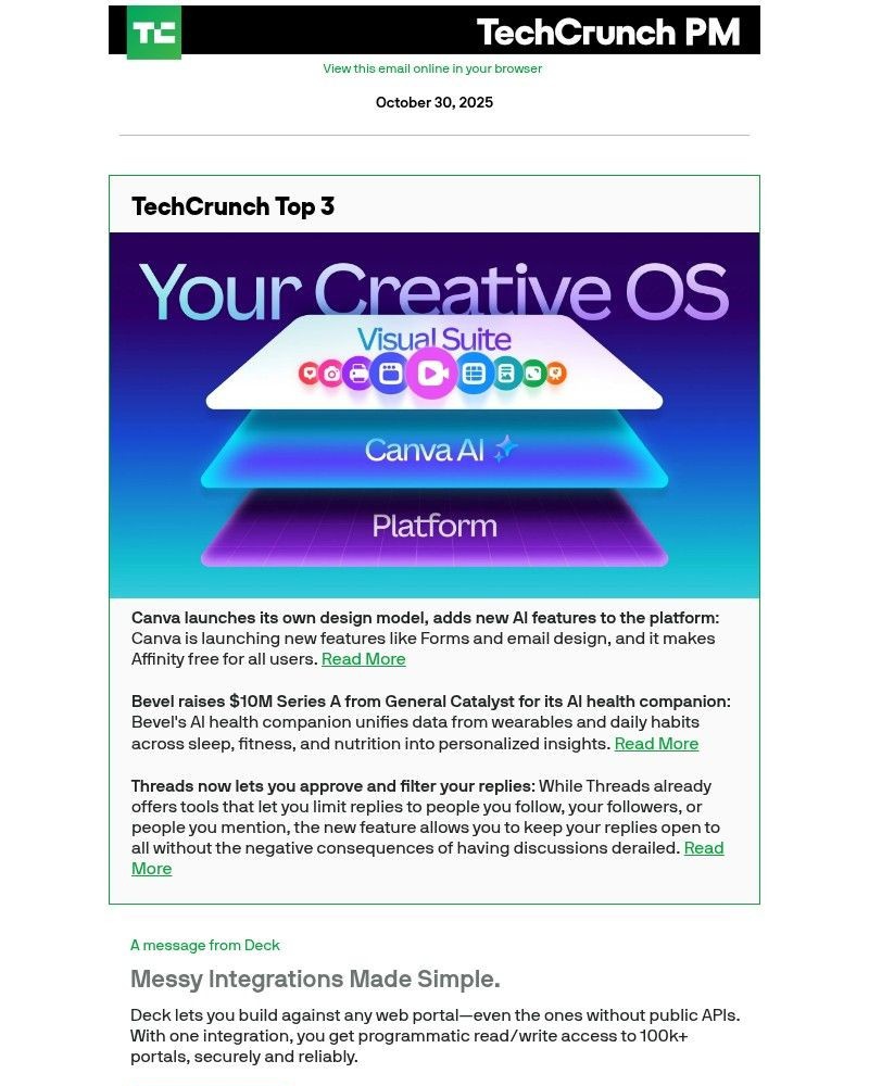 Screenshot of email with subject /media/emails/canva-launches-its-own-design-model-adds-new-ai-features-to-the-platform-4969c2-c_zg9Q1gJ.jpg