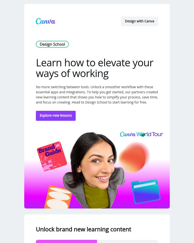 Screenshot of email sent to a Canva Customer