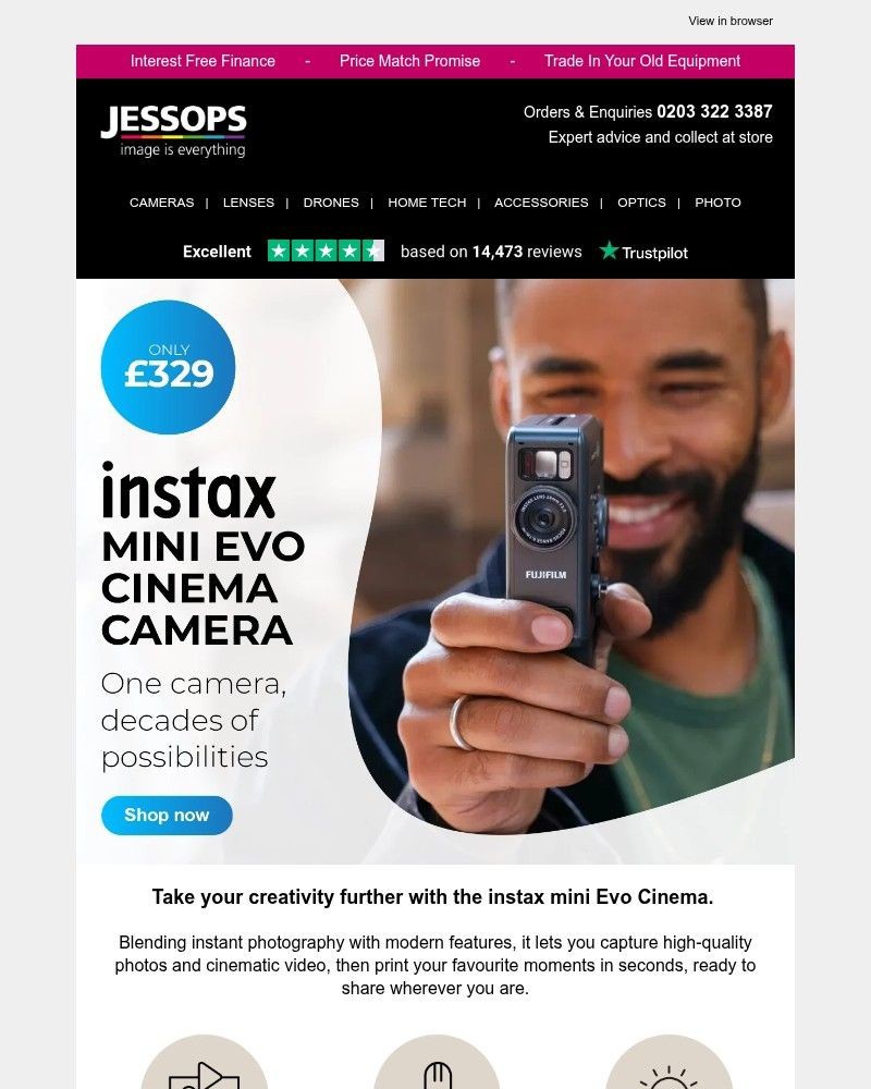 Screenshot of email sent to a Jessops Newsletter subscriber