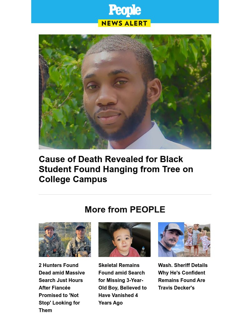 Screenshot of email with subject /media/emails/cause-of-death-revealed-for-black-student-found-hanging-from-tree-on-college-camp_X1t8kAg.jpg
