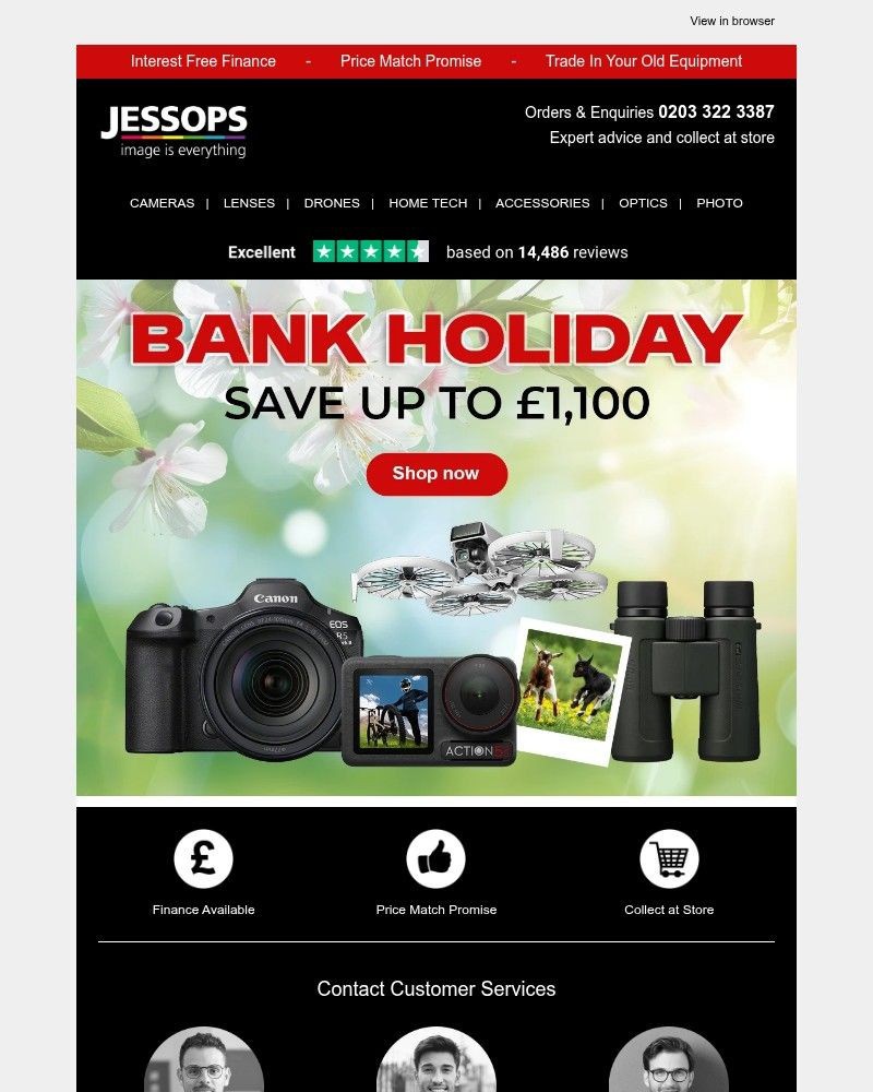 Screenshot of email sent to a Jessops Newsletter subscriber