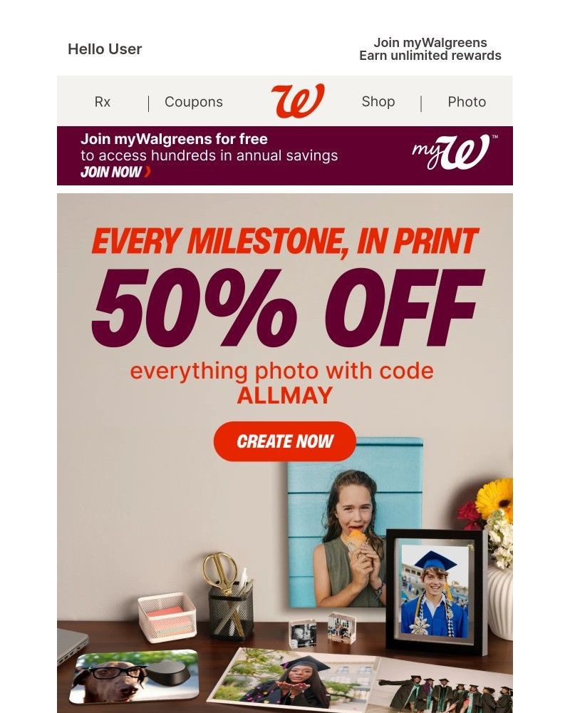 Screenshot of email with subject /media/emails/celebrate-the-grad-50-off-everything-photo-6-free-cards-fc3426-cropped-6fde701e.jpg