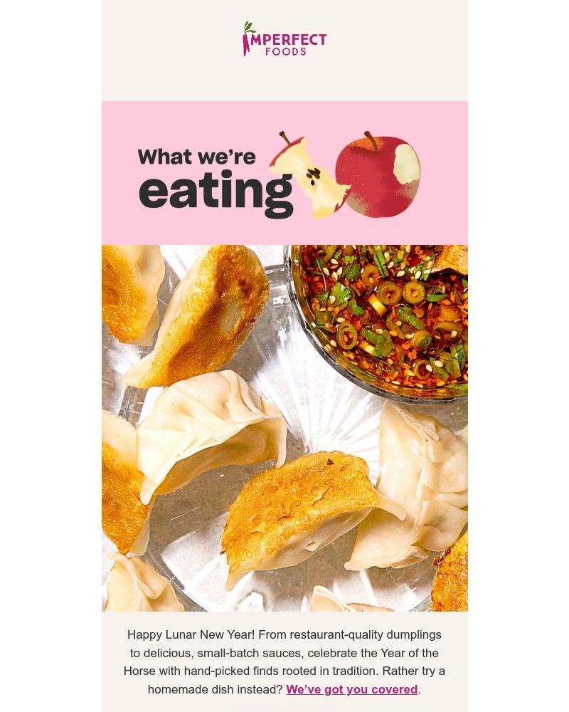 Screenshot of email sent to a Imperfect Foods Registered user