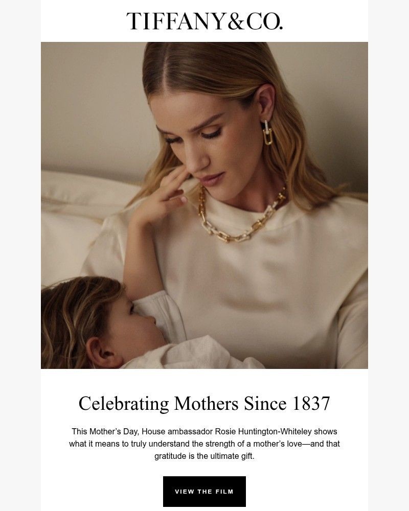 Screenshot of email sent to a Tiffany & Co Newsletter subscriber