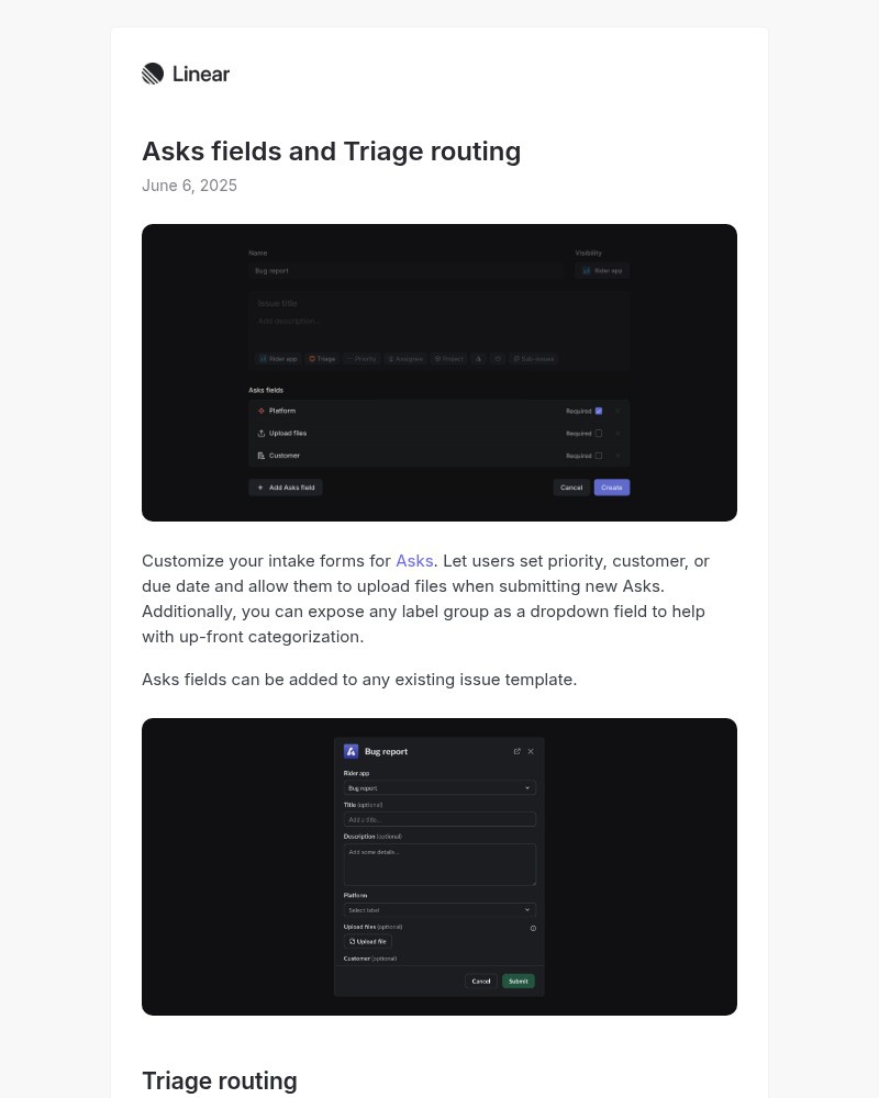 Screenshot of email with subject /media/emails/changelog-asks-fields-triage-routing-integrations-with-chatgpt-and-cursor-bd27a7-_reLgbwY.jpg