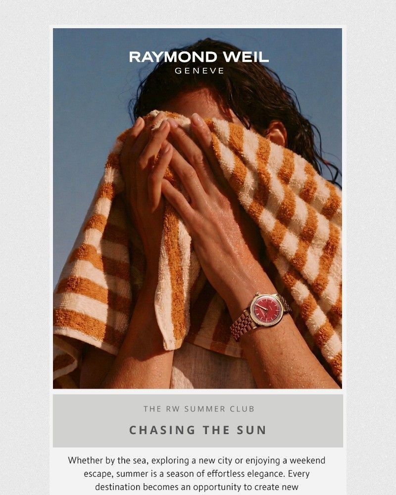 Screenshot of email sent to a Raymond Weil Registered user