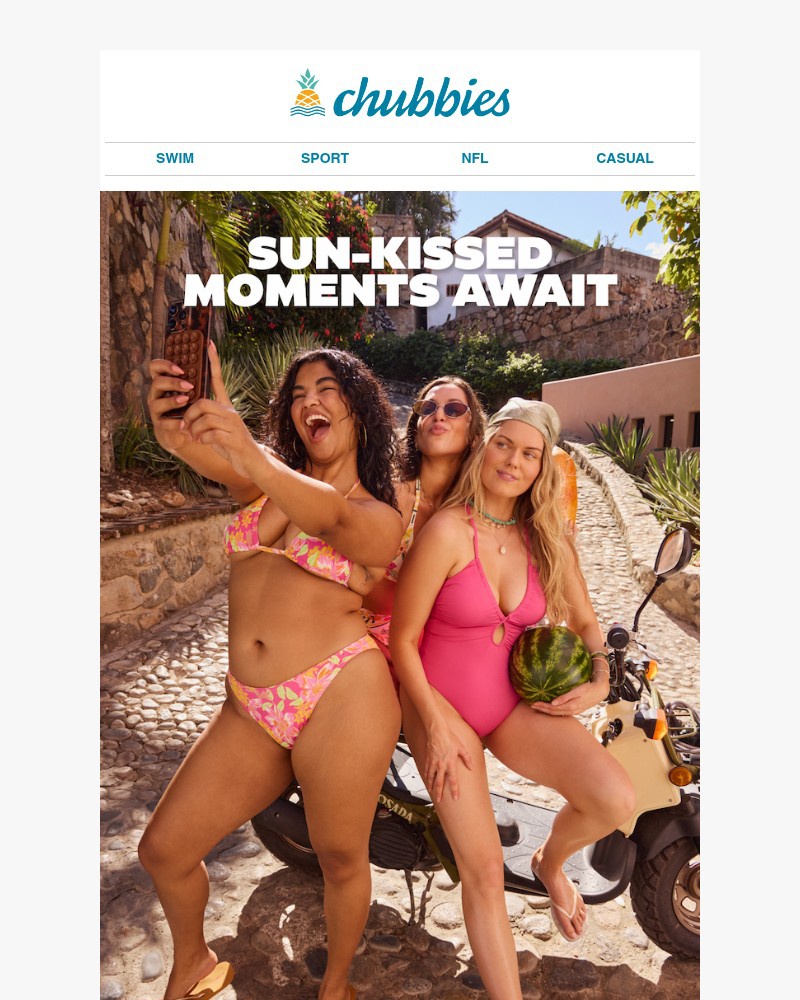 Screenshot of email sent to a Chubbies Newsletter subscriber