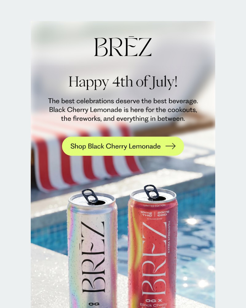 Screenshot of email sent to a Brez Newsletter subscriber