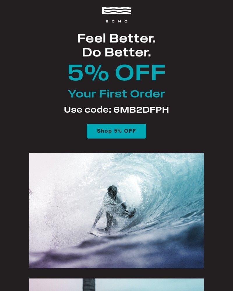 Screenshot of email sent to a Echo Water Newsletter subscriber