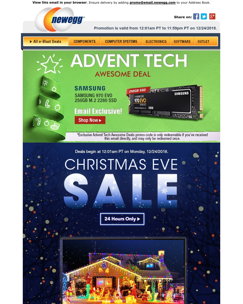Screenshot of email with subject /media/emails/christmas-eve-flash-sale-samsung-970-evo-250gb-m2-2280-ssd-cropped-e8d24ee1.jpg