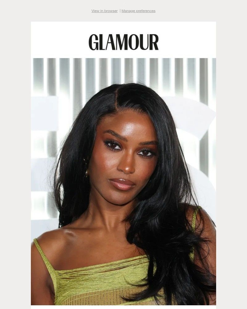 Screenshot of email sent to a Glamour Newsletter subscriber
