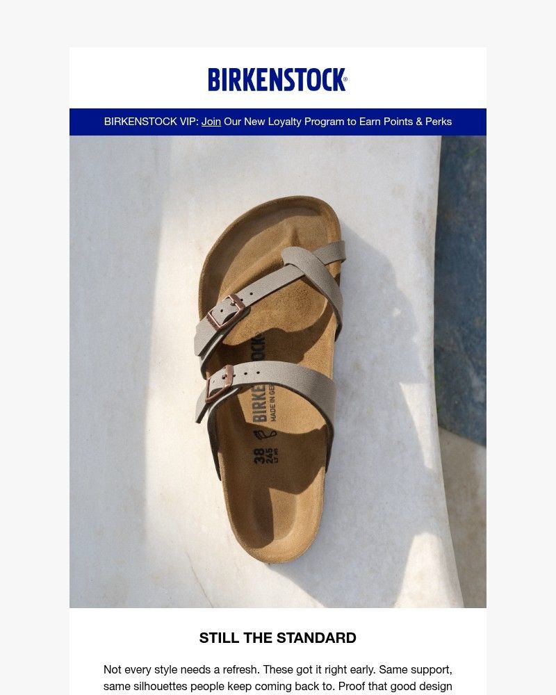 Screenshot of email sent to a Birkenstock Newsletter subscriber
