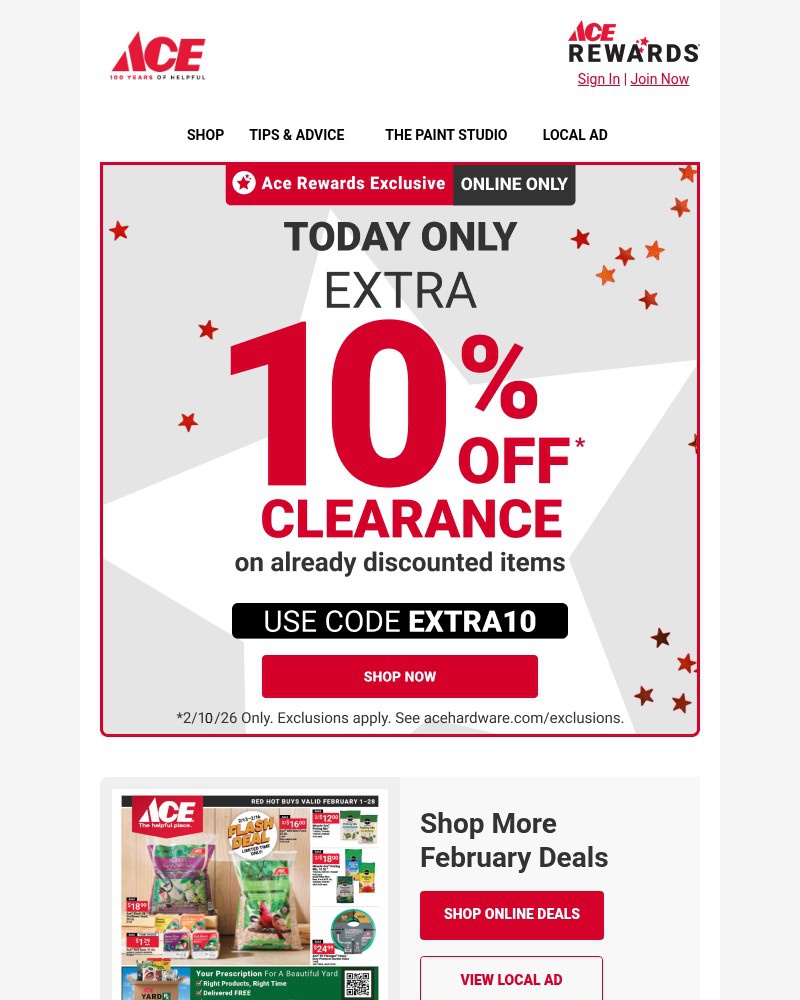 Screenshot of email with subject /media/emails/clearance-extra-10-off-1e3d86-cropped-880994f9.jpg