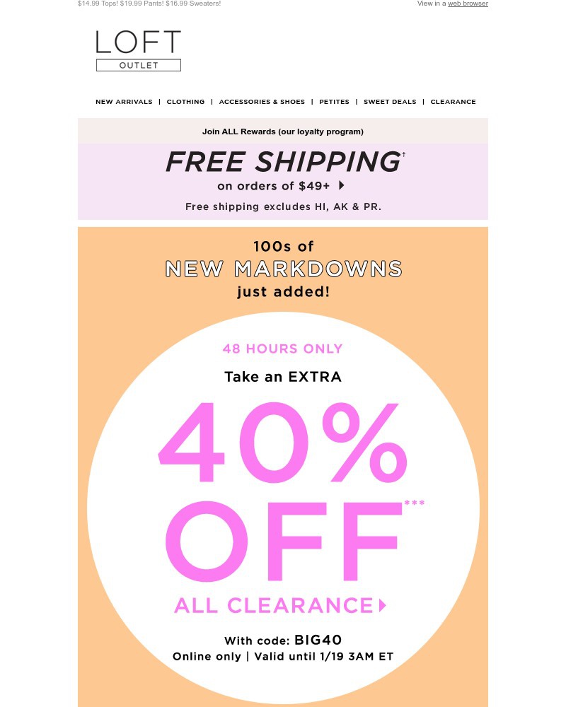 Screenshot of email with subject /media/emails/clearance-flash-sale-extra-40-off-e9ebde-cropped-7e061895.jpg