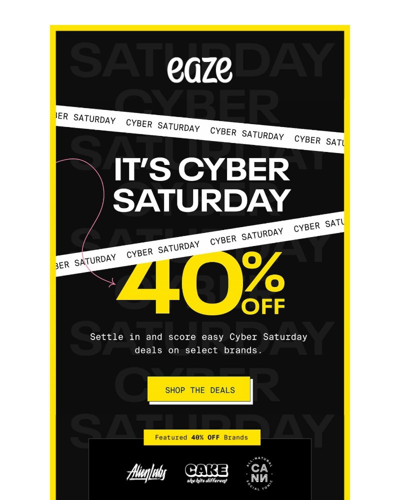 Screenshot of email sent to a Eaze Registered user