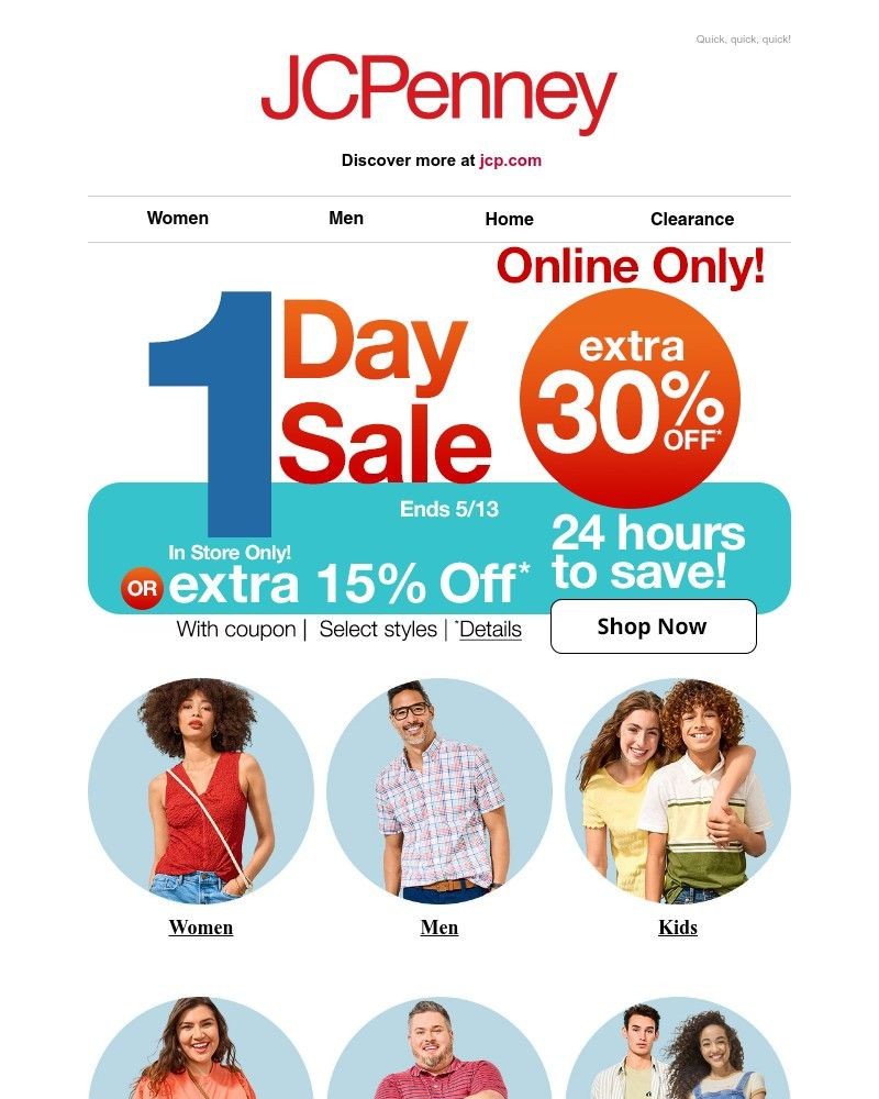 Screenshot of email with subject /media/emails/click-click-click-extra-30-off-today-online-only-9c80a0-cropped-eee22202.jpg