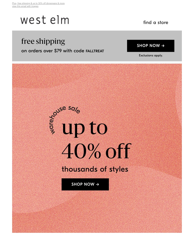 Screenshot of email with subject /media/emails/click-fast-up-to-40-off-during-our-warehouse-sale-e7003d-cropped-d40b6763.jpg